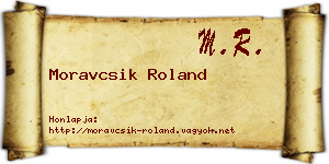 Moravcsik Roland névjegykártya