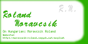 roland moravcsik business card
